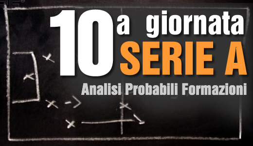 Probabili formazioni Serie A e prima analisi della 10a giornata di Serie A